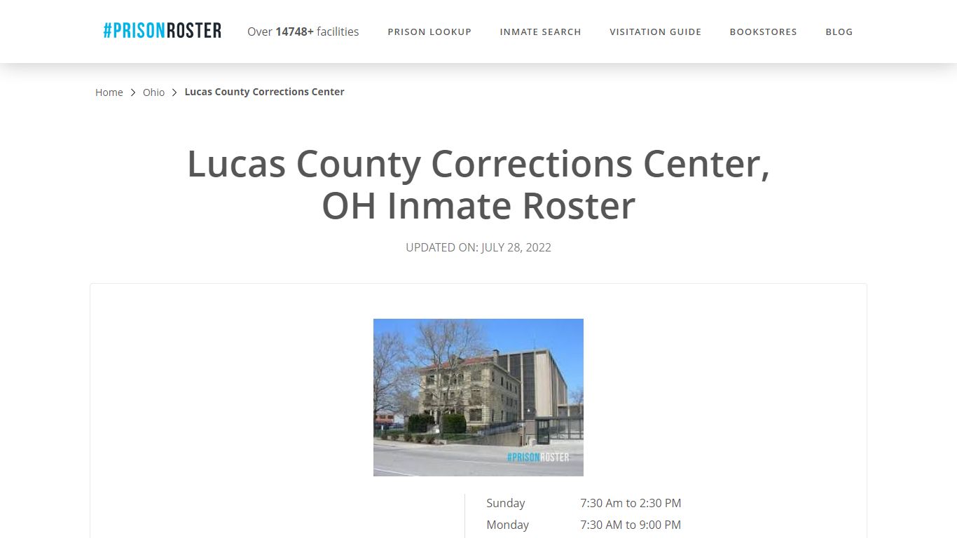 Lucas County Corrections Center, OH Inmate Roster